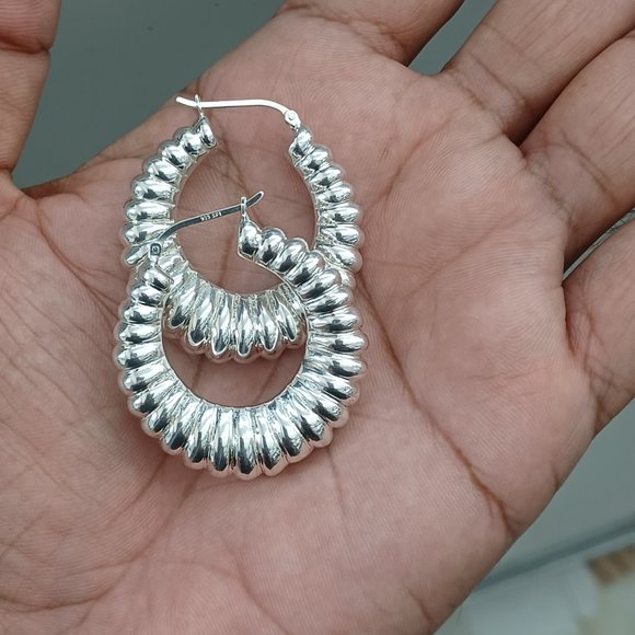 925 Sterling Silver Hoop Earrings